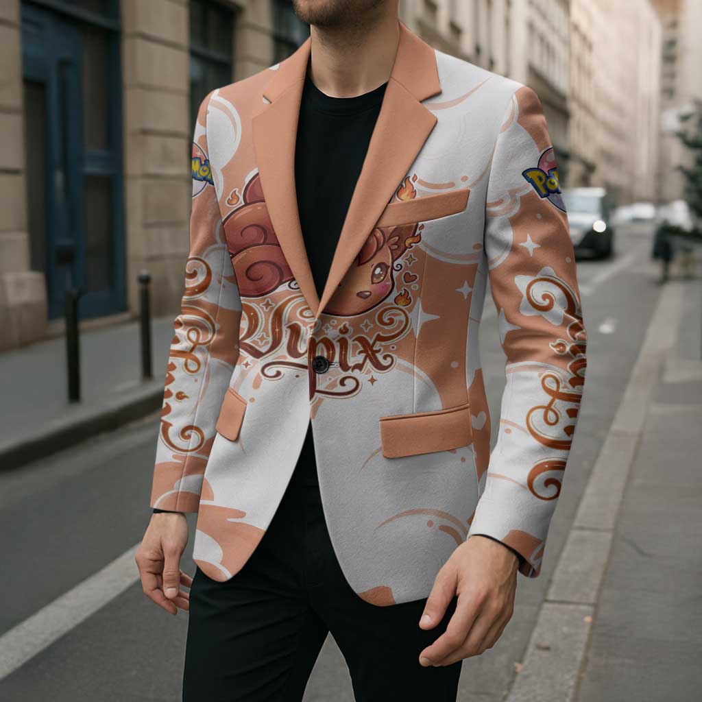 Vulpix Blazer Vintage Flame Swirl Art