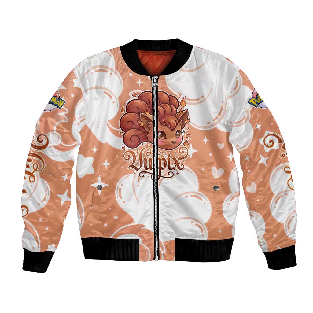 Vulpix Bomber Jacket Vintage Flame Swirl Art