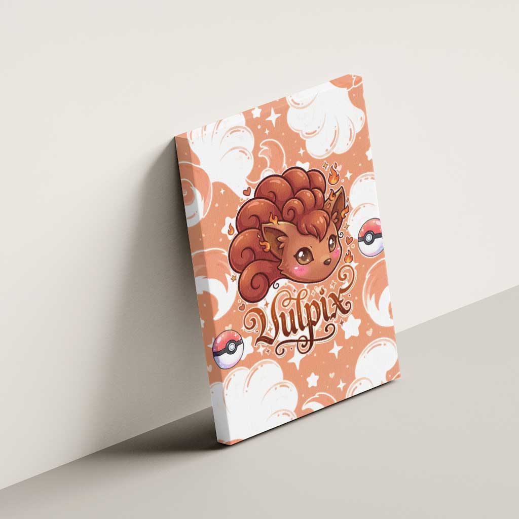 Vulpix Canvas Wall Art Vintage Flame Swirl Art