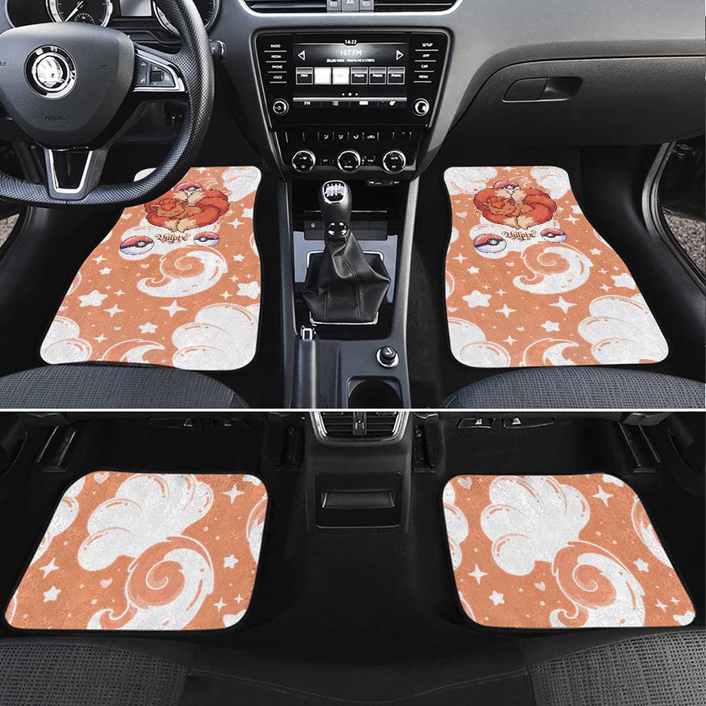 Vulpix Car Mats Vintage Flame Swirl Art