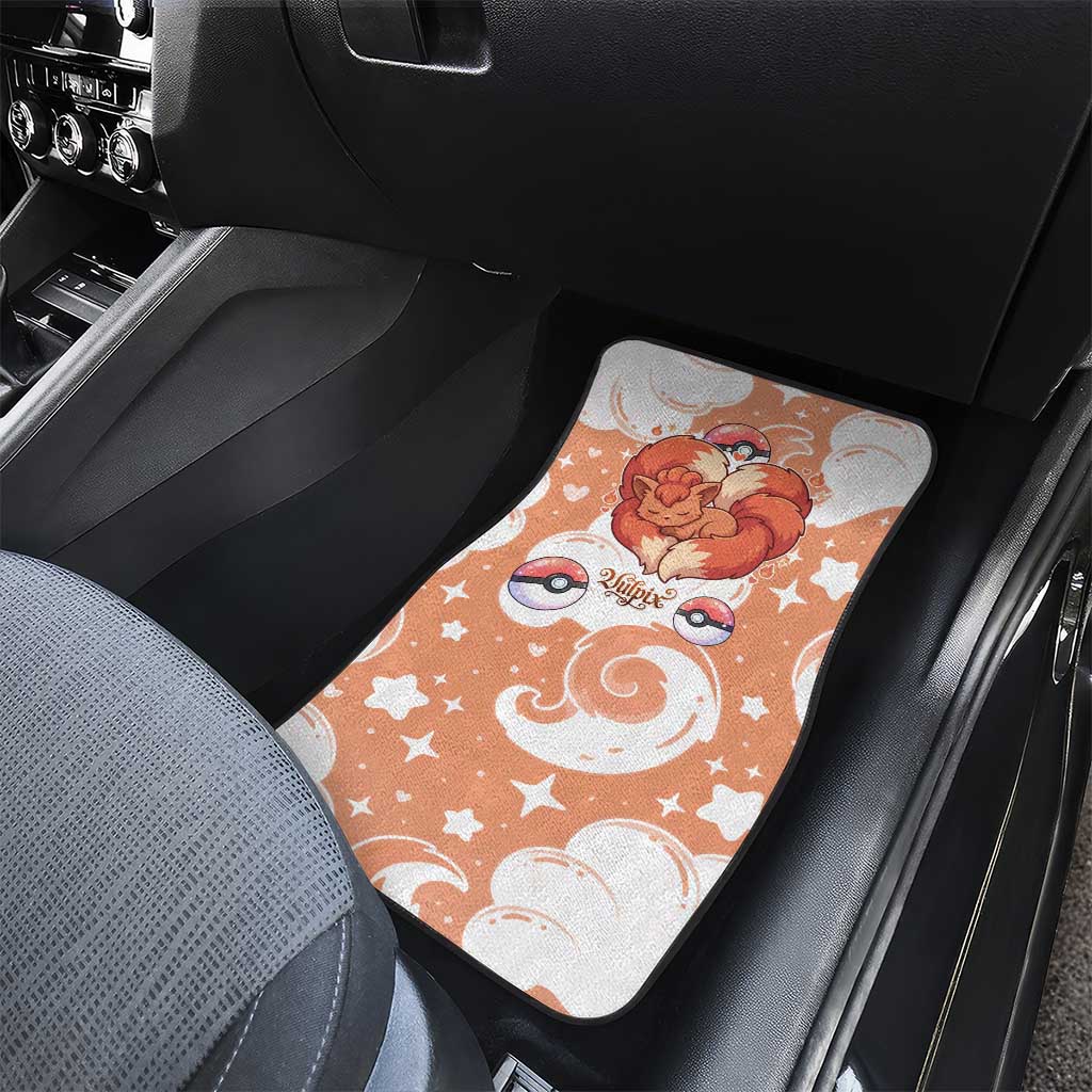 Vulpix Car Mats Vintage Flame Swirl Art
