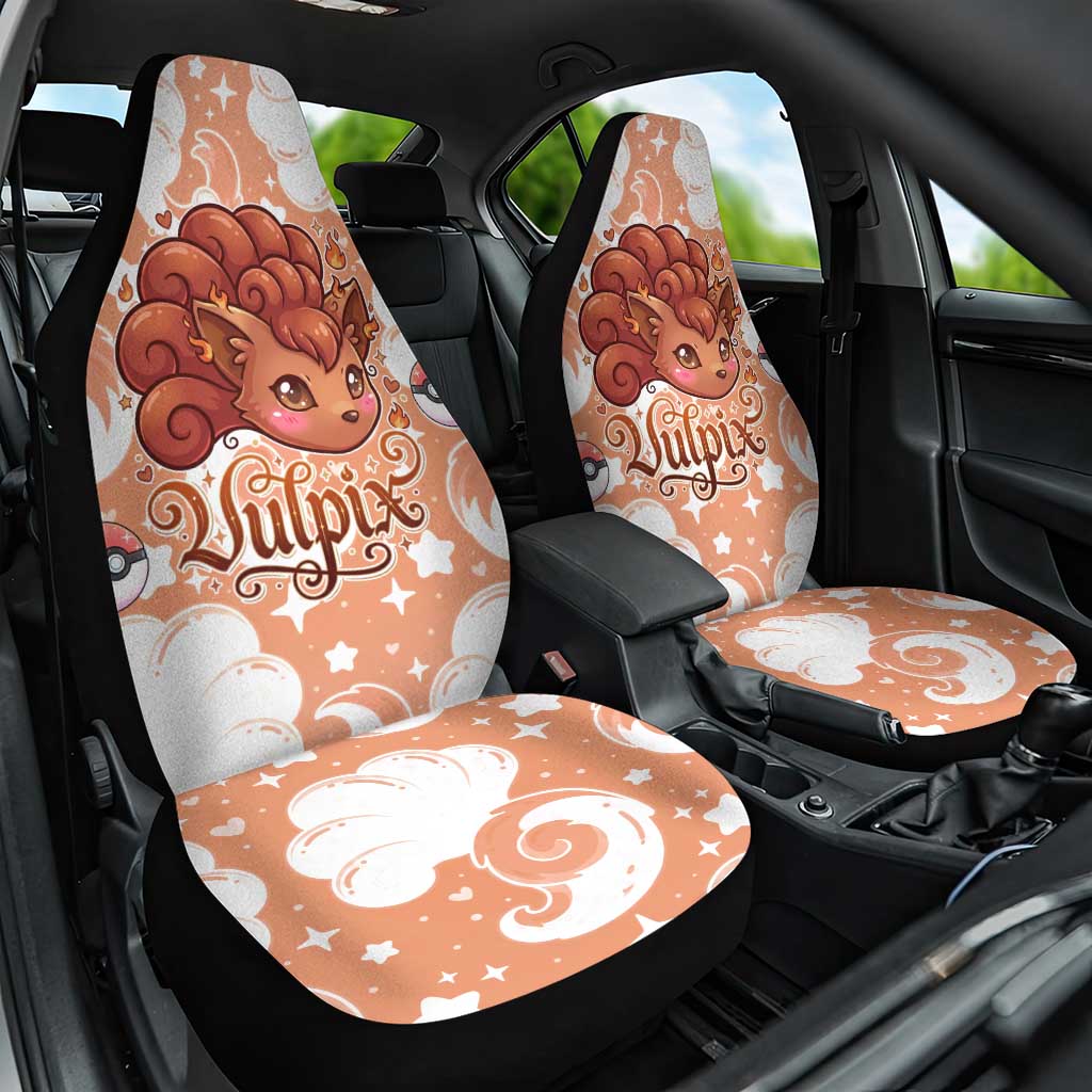 Vulpix Car Seat Cover Vintage Flame Swirl Art