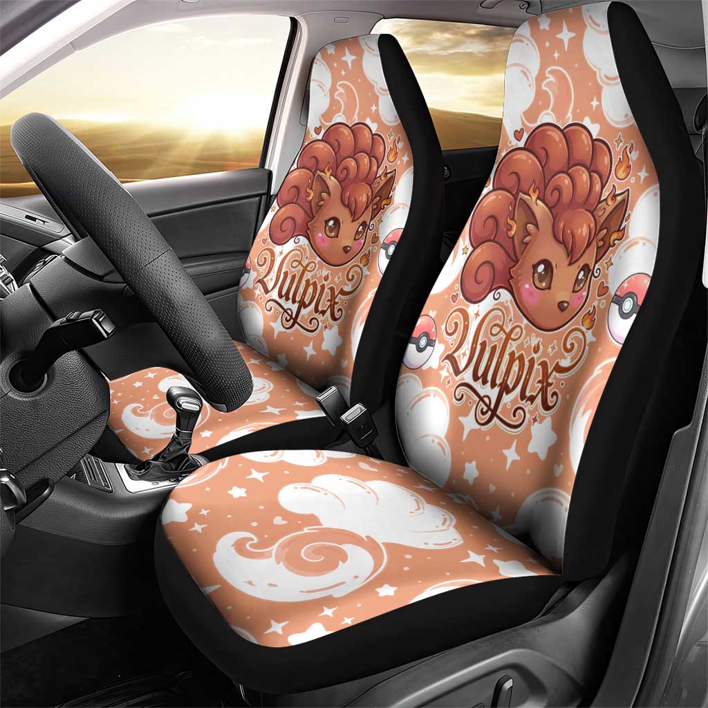 Vulpix Car Seat Cover Vintage Flame Swirl Art