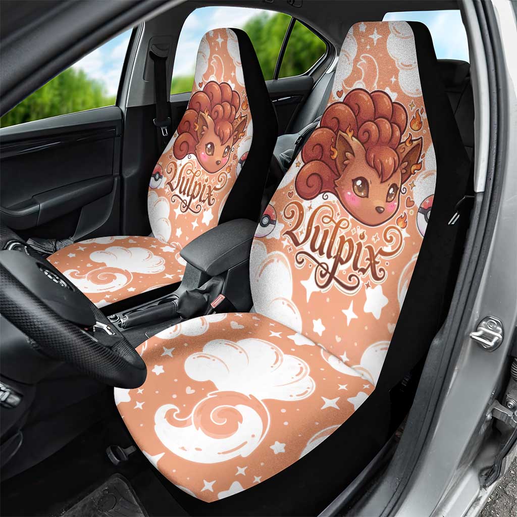 Vulpix Car Seat Cover Vintage Flame Swirl Art
