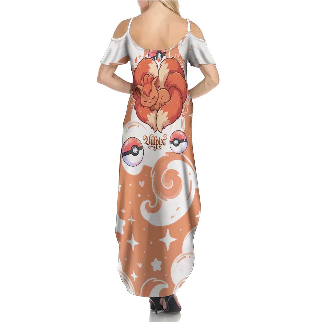 Vulpix Family Matching Summer Maxi Dress and Hawaiian Shirt Vintage Flame Swirl Art