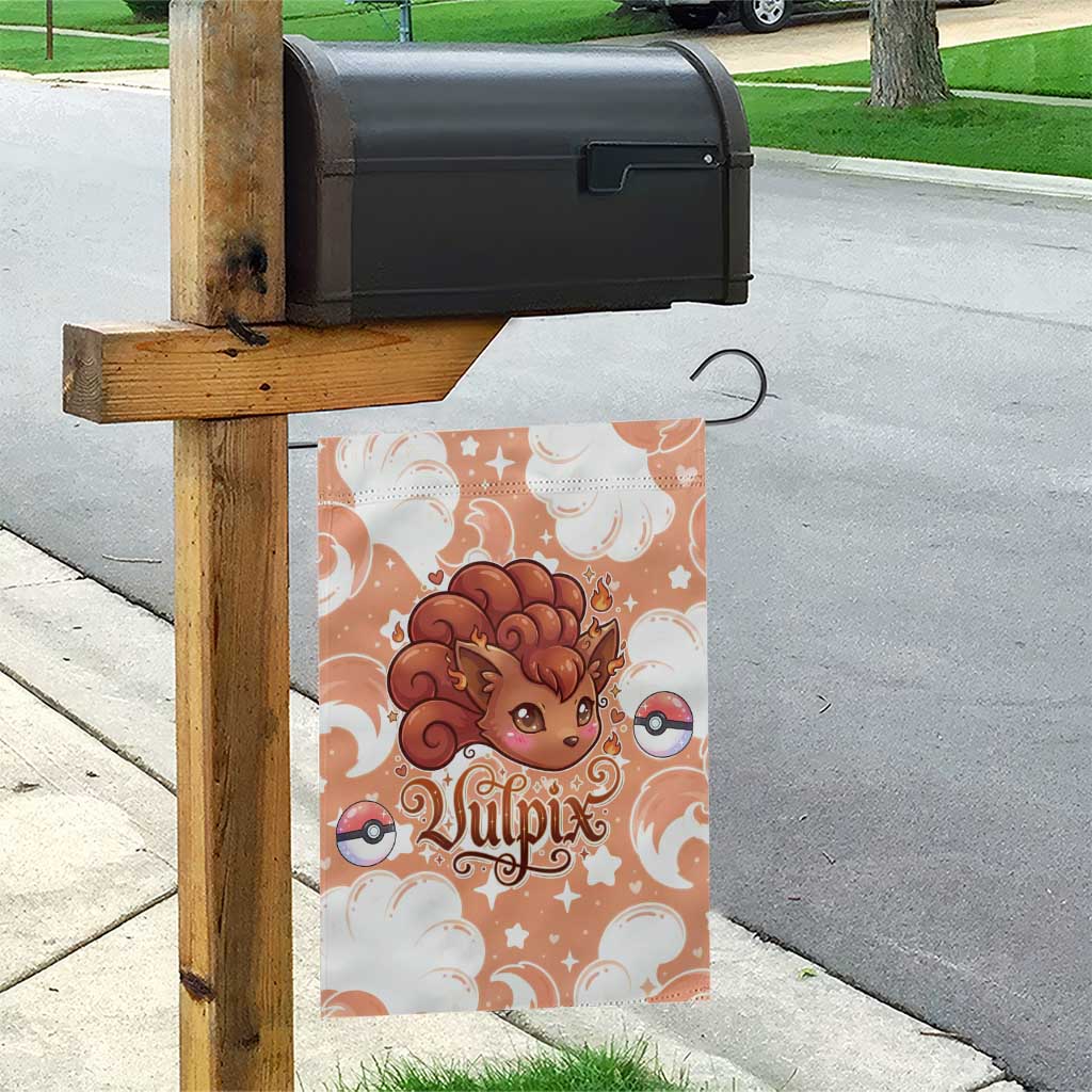 Vulpix Garden Flag Vintage Flame Swirl Art
