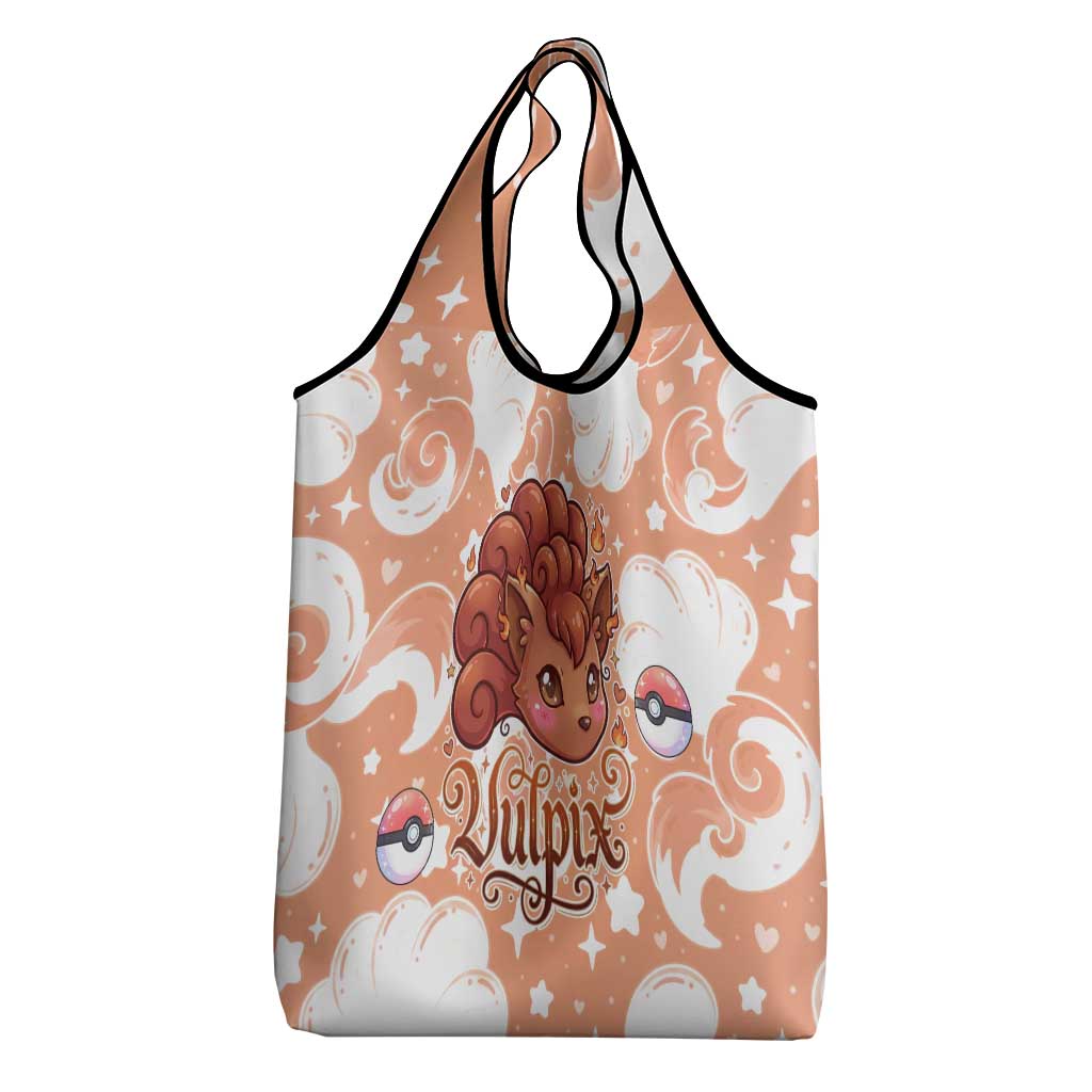 Vulpix Grocery Bag Vintage Flame Swirl Art