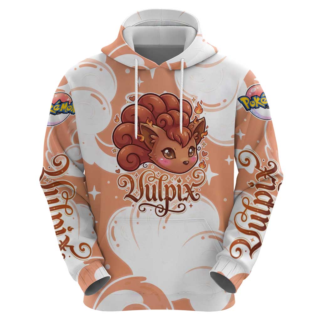 Vulpix Hoodie Vintage Flame Swirl Art