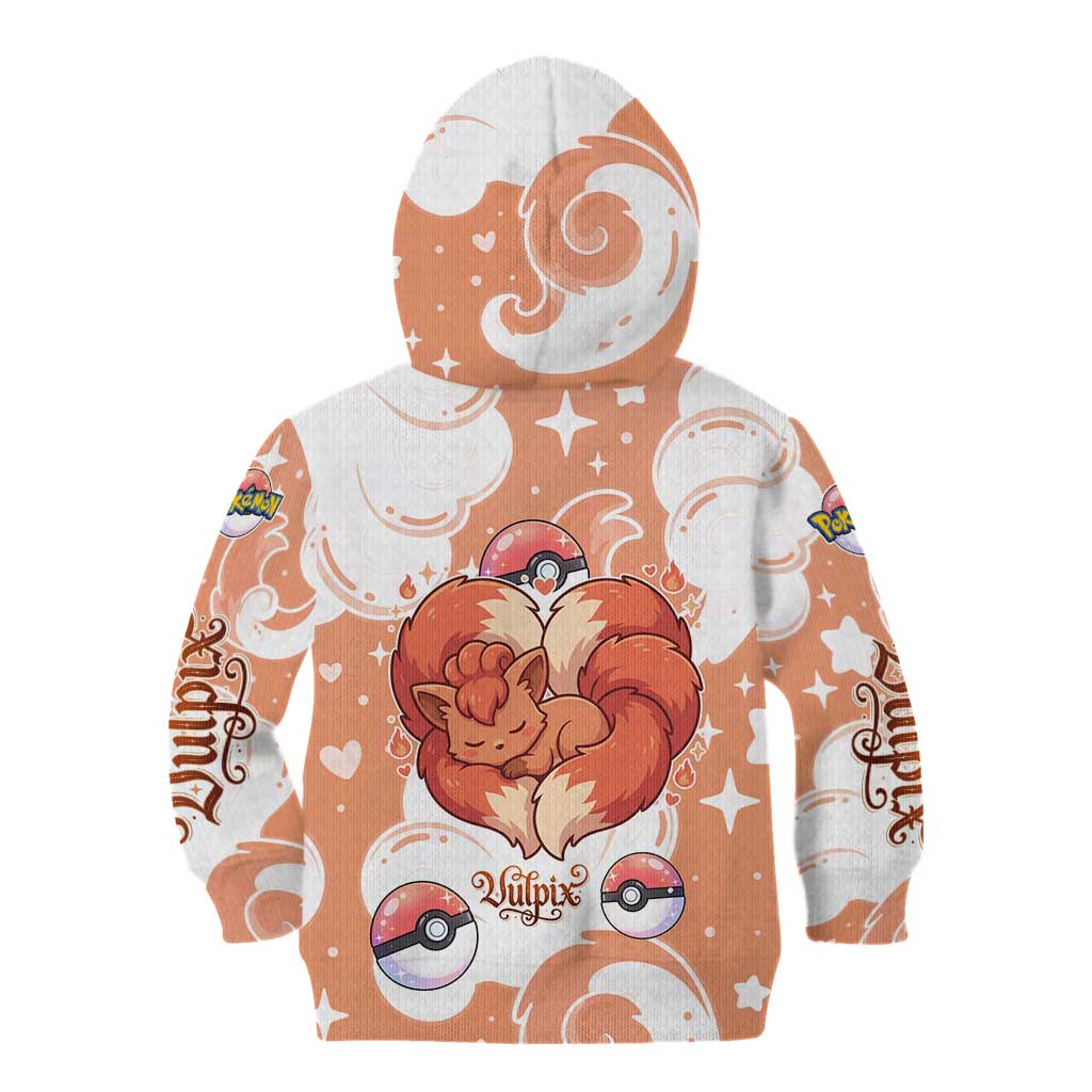 Vulpix Kid Hoodie Vintage Flame Swirl Art