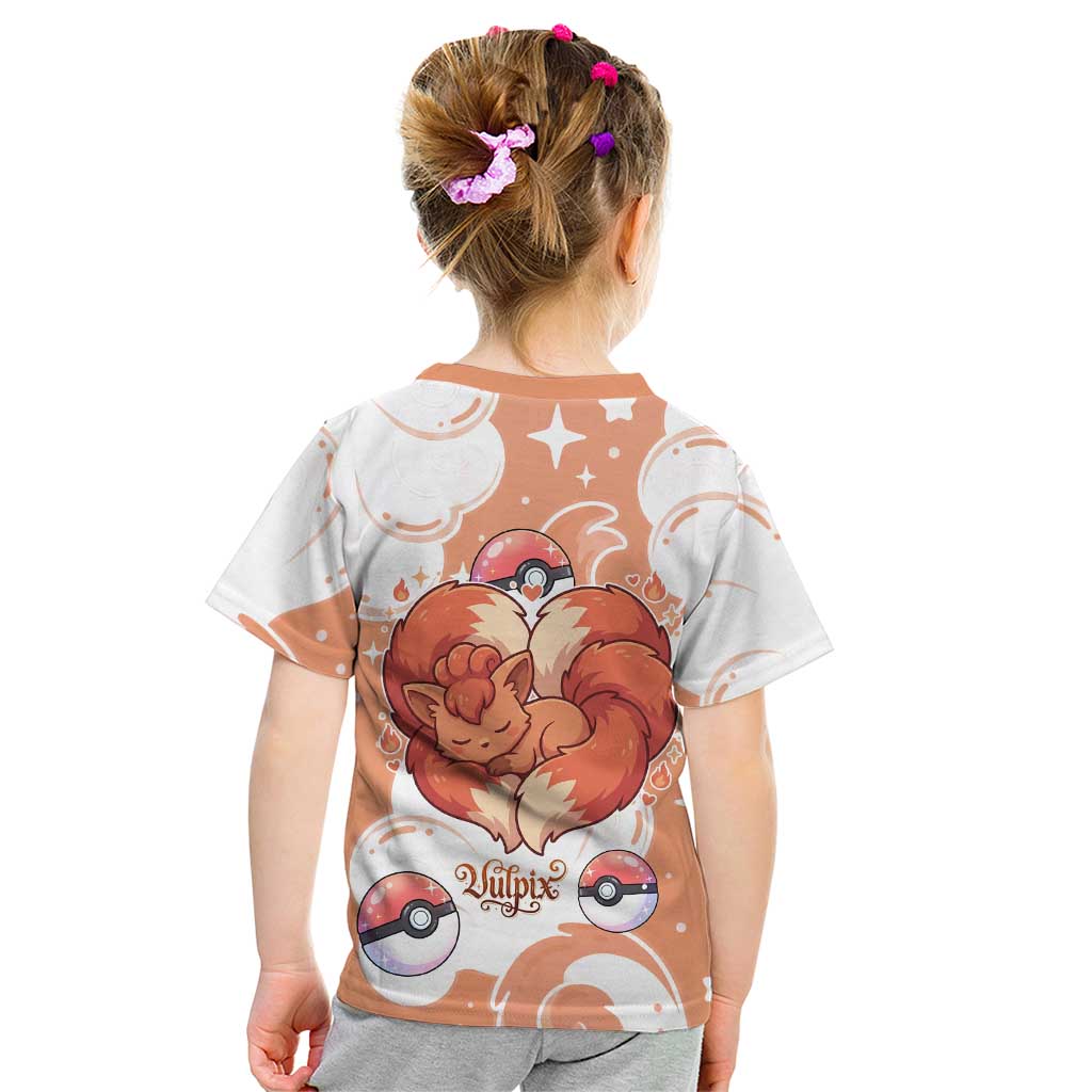 Vulpix Kid T Shirt Vintage Flame Swirl Art