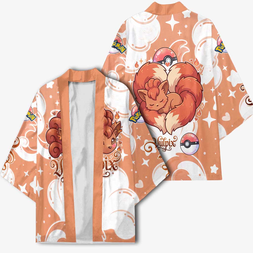 Vulpix Kimono Vintage Flame Swirl Art