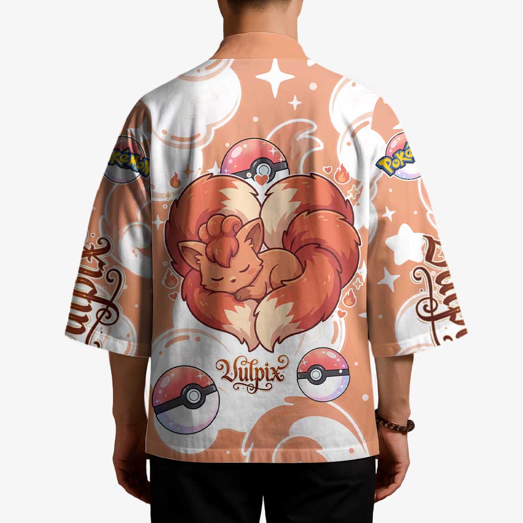 Vulpix Kimono Vintage Flame Swirl Art