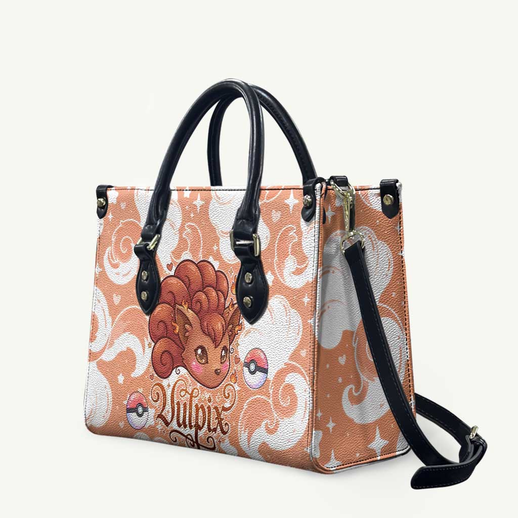 Vulpix Leather Bag Vintage Flame Swirl Art