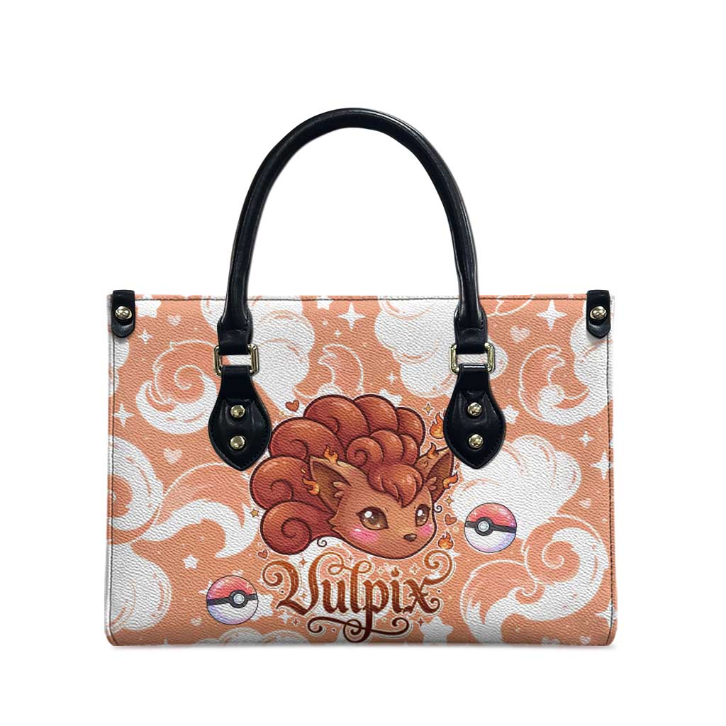 Vulpix Leather Bag Vintage Flame Swirl Art