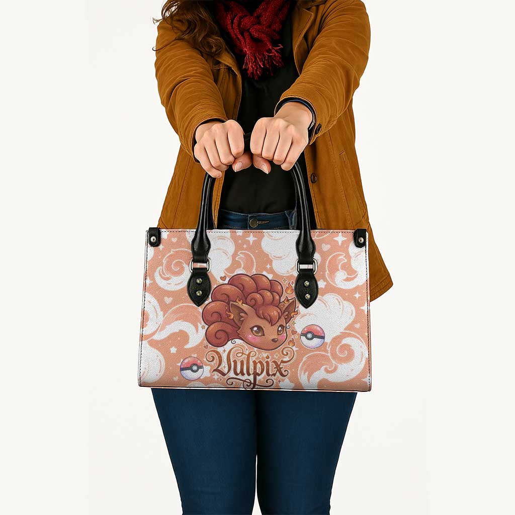 Vulpix Leather Bag Vintage Flame Swirl Art