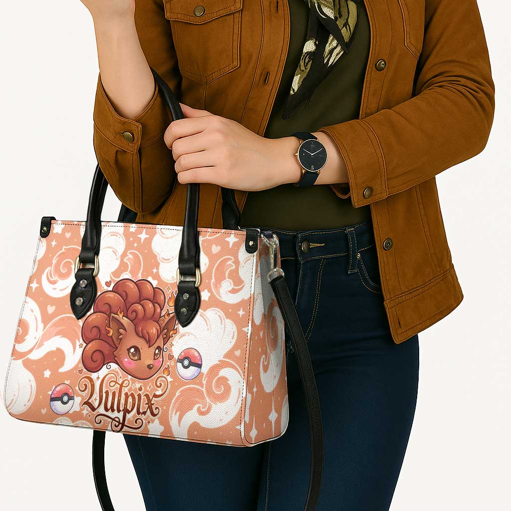Vulpix Leather Bag Vintage Flame Swirl Art