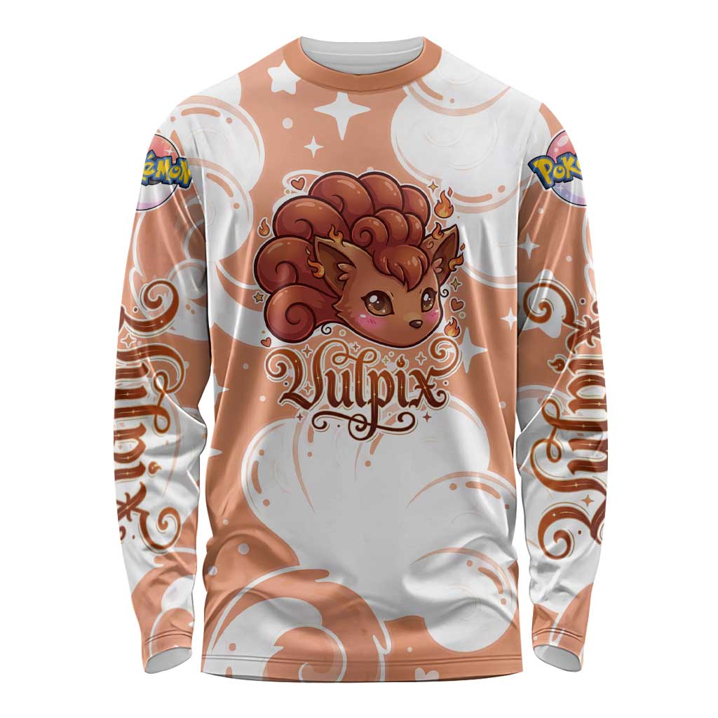 Vulpix Long Sleeve Shirt Vintage Flame Swirl Art