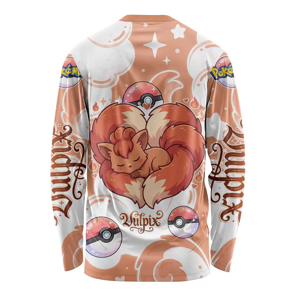 Vulpix Long Sleeve Shirt Vintage Flame Swirl Art