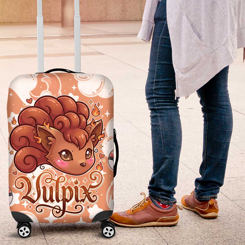 Vulpix Luggage Cover Vintage Flame Swirl Art