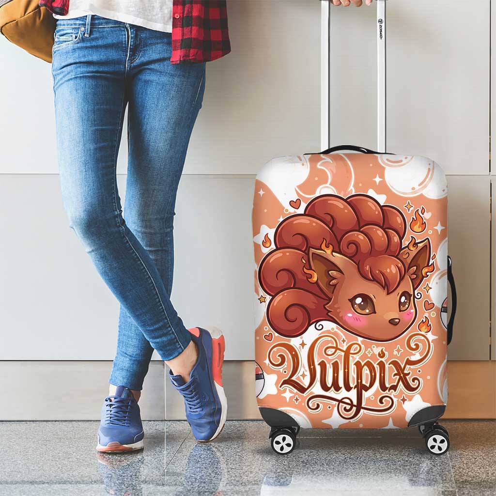 Vulpix Luggage Cover Vintage Flame Swirl Art
