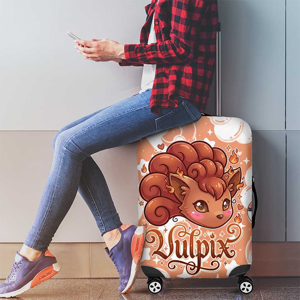 Vulpix Luggage Cover Vintage Flame Swirl Art