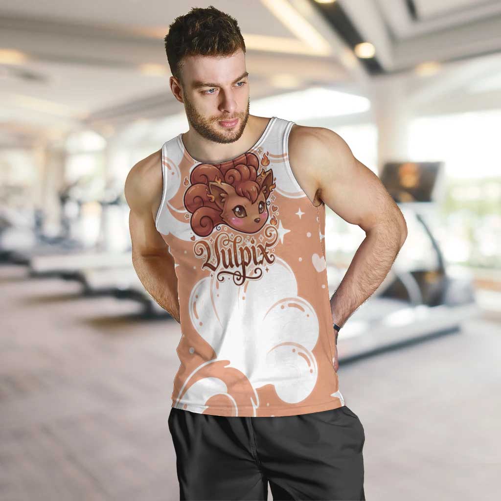 Vulpix Men Tank Top Vintage Flame Swirl Art