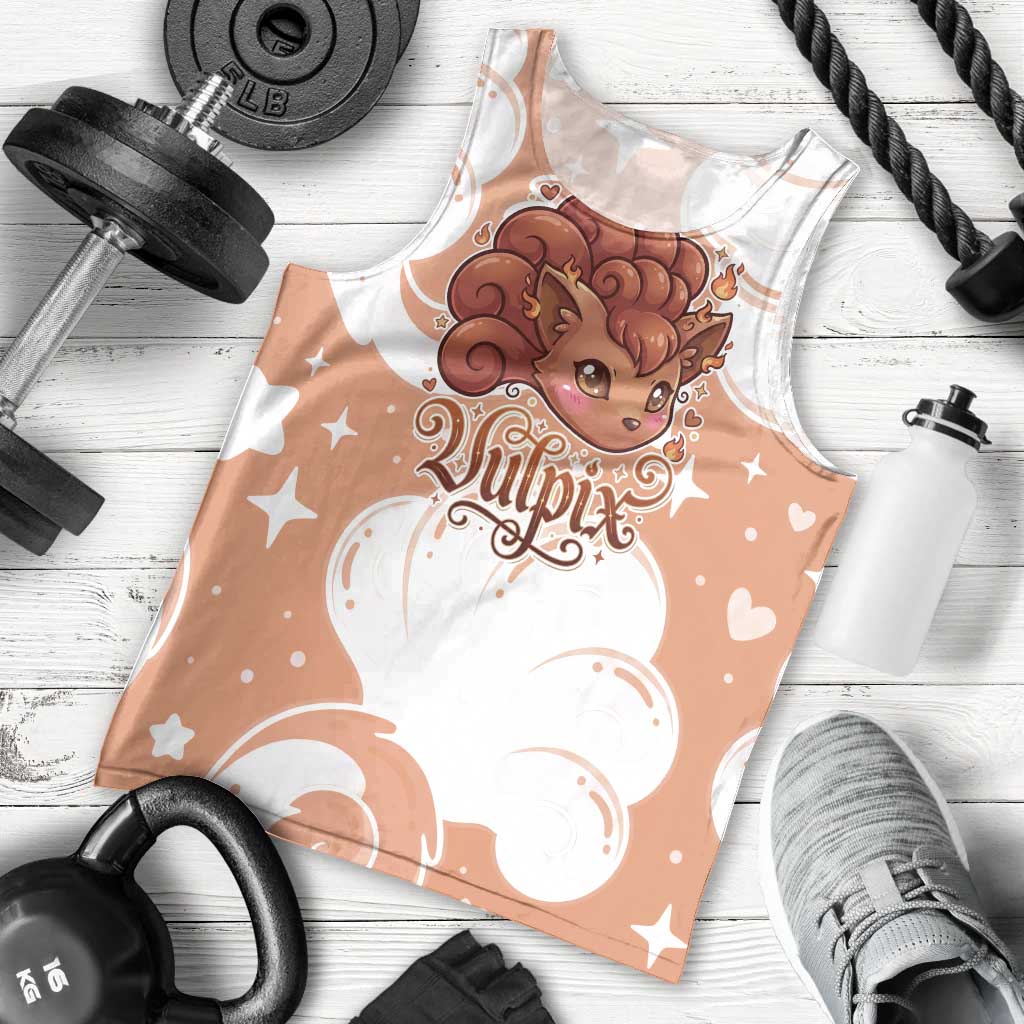Vulpix Men Tank Top Vintage Flame Swirl Art