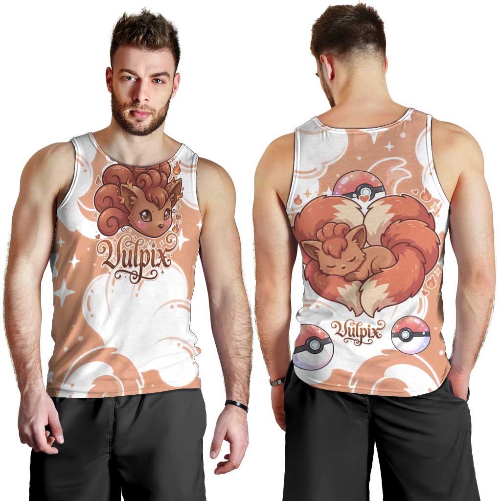 Vulpix Men Tank Top Vintage Flame Swirl Art