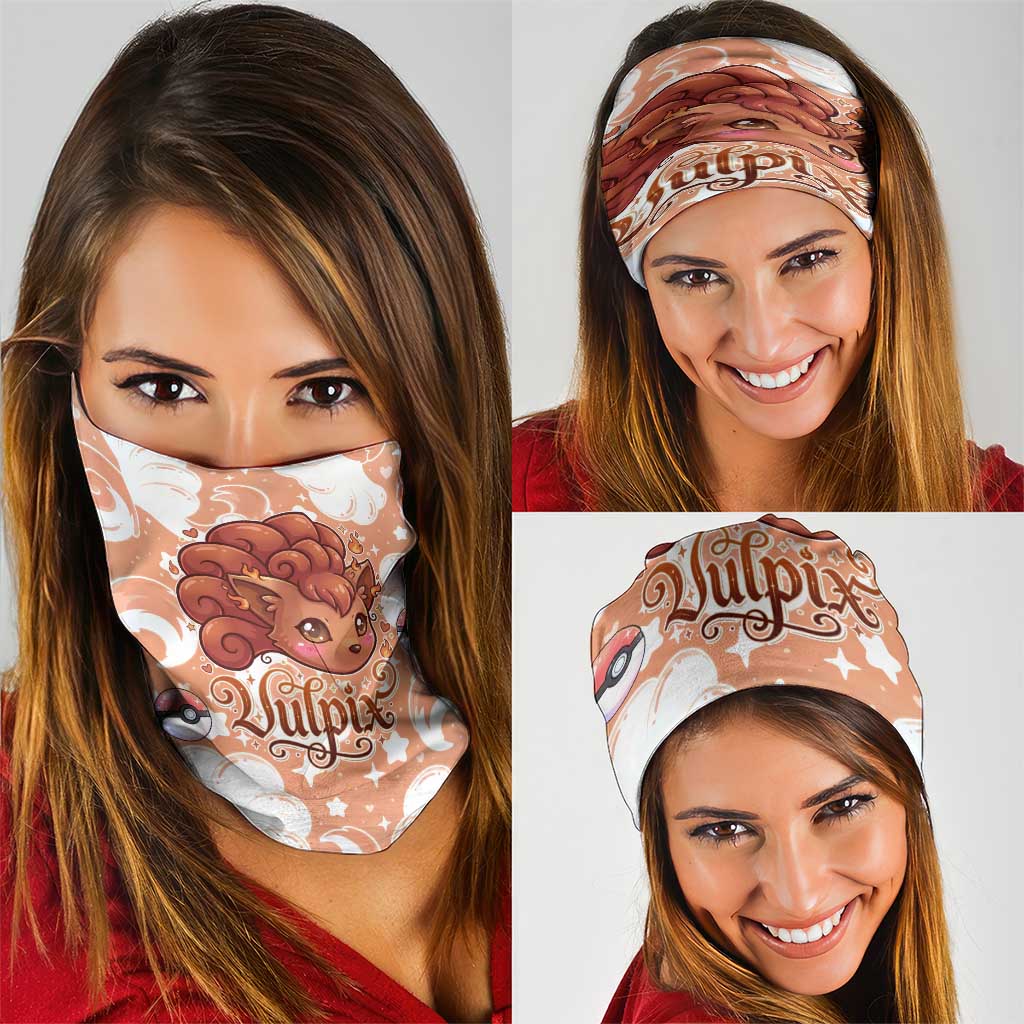 Vulpix Neck Gaiter Vintage Flame Swirl Art