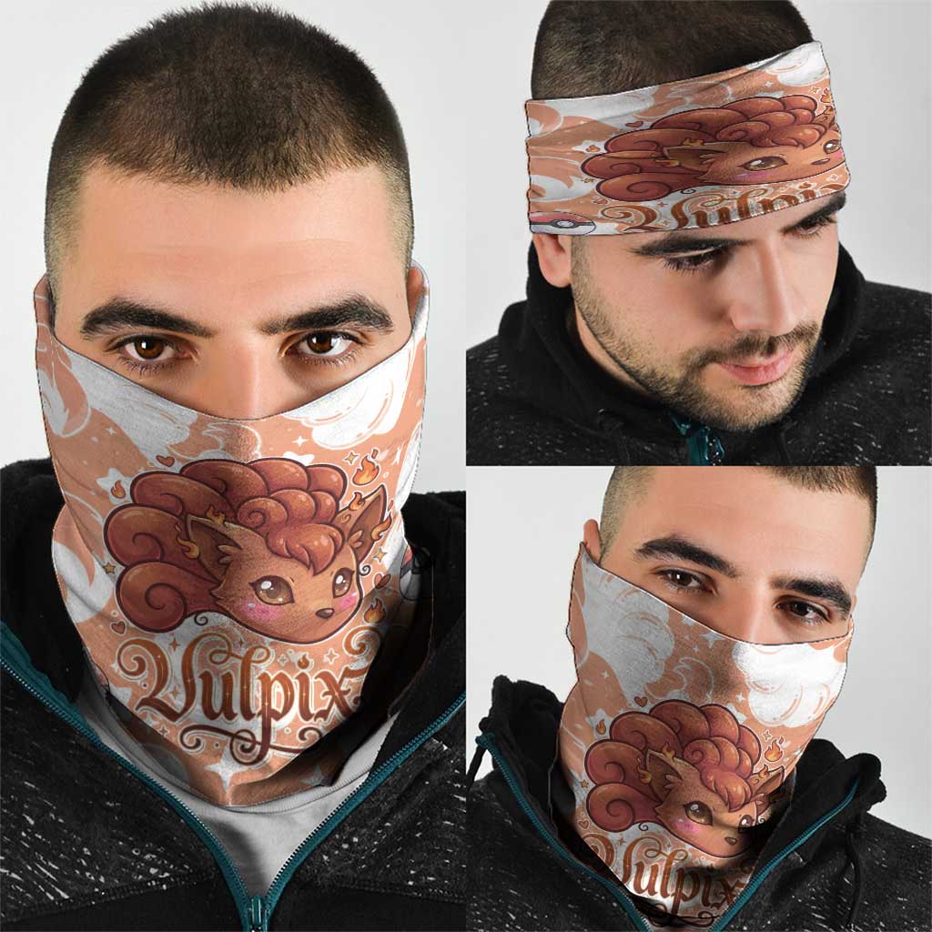 Vulpix Neck Gaiter Vintage Flame Swirl Art