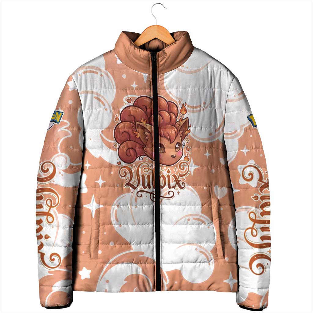 Vulpix Padded Jacket Vintage Flame Swirl Art