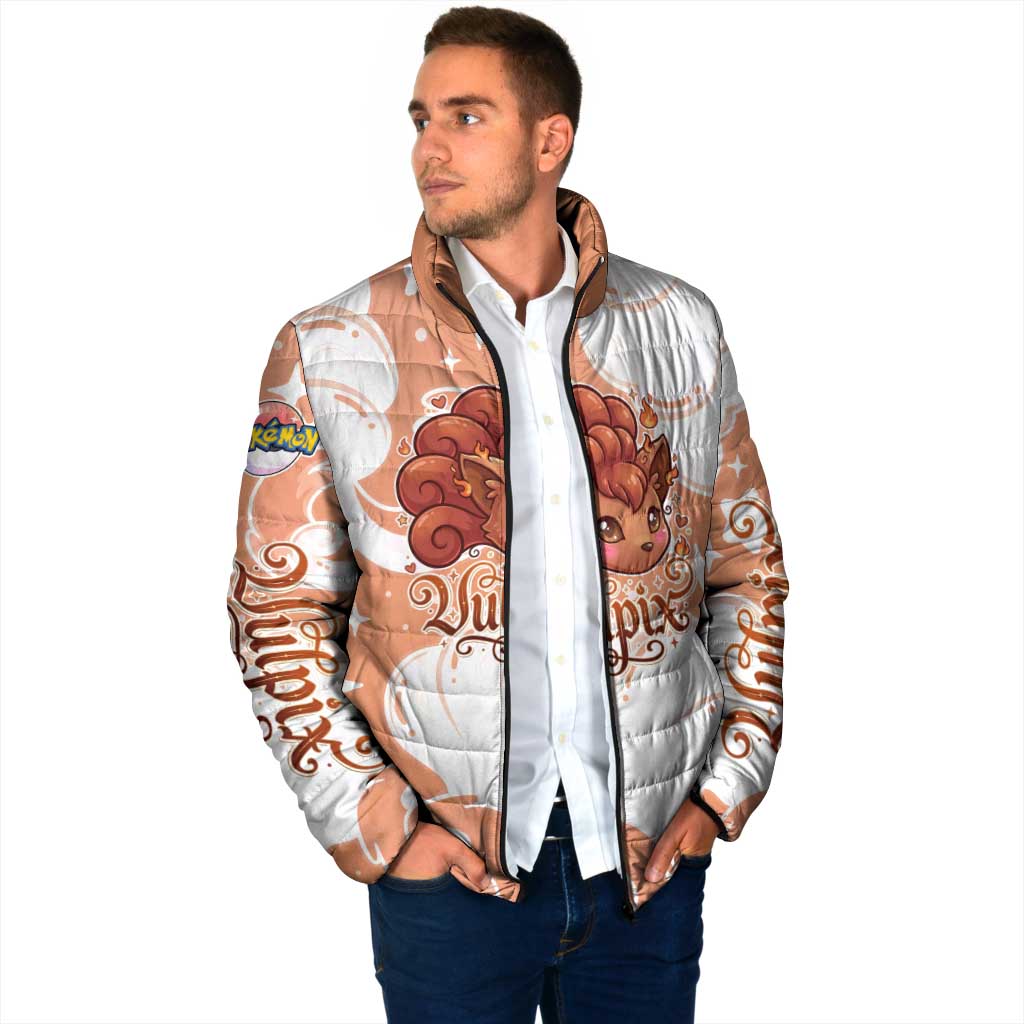 Vulpix Padded Jacket Vintage Flame Swirl Art