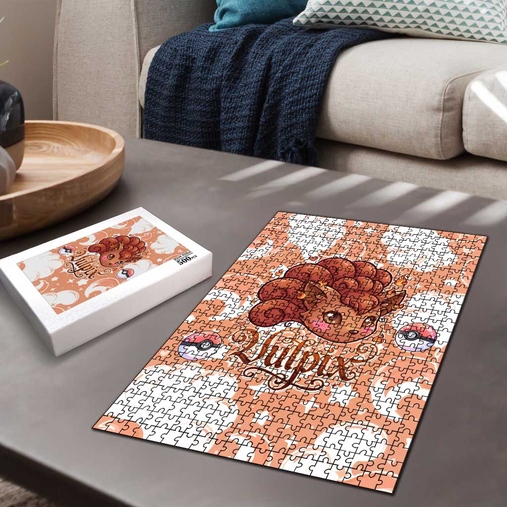 Vulpix Puzzle Vintage Flame Swirl Art
