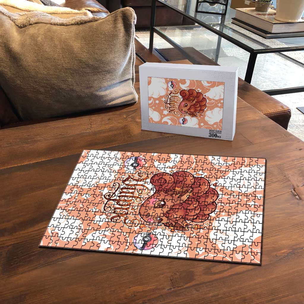 Vulpix Puzzle Vintage Flame Swirl Art