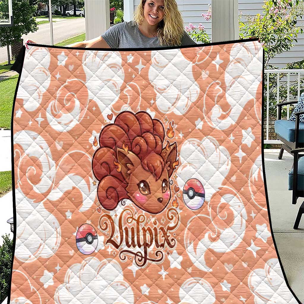 Vulpix Quilt Vintage Flame Swirl Art