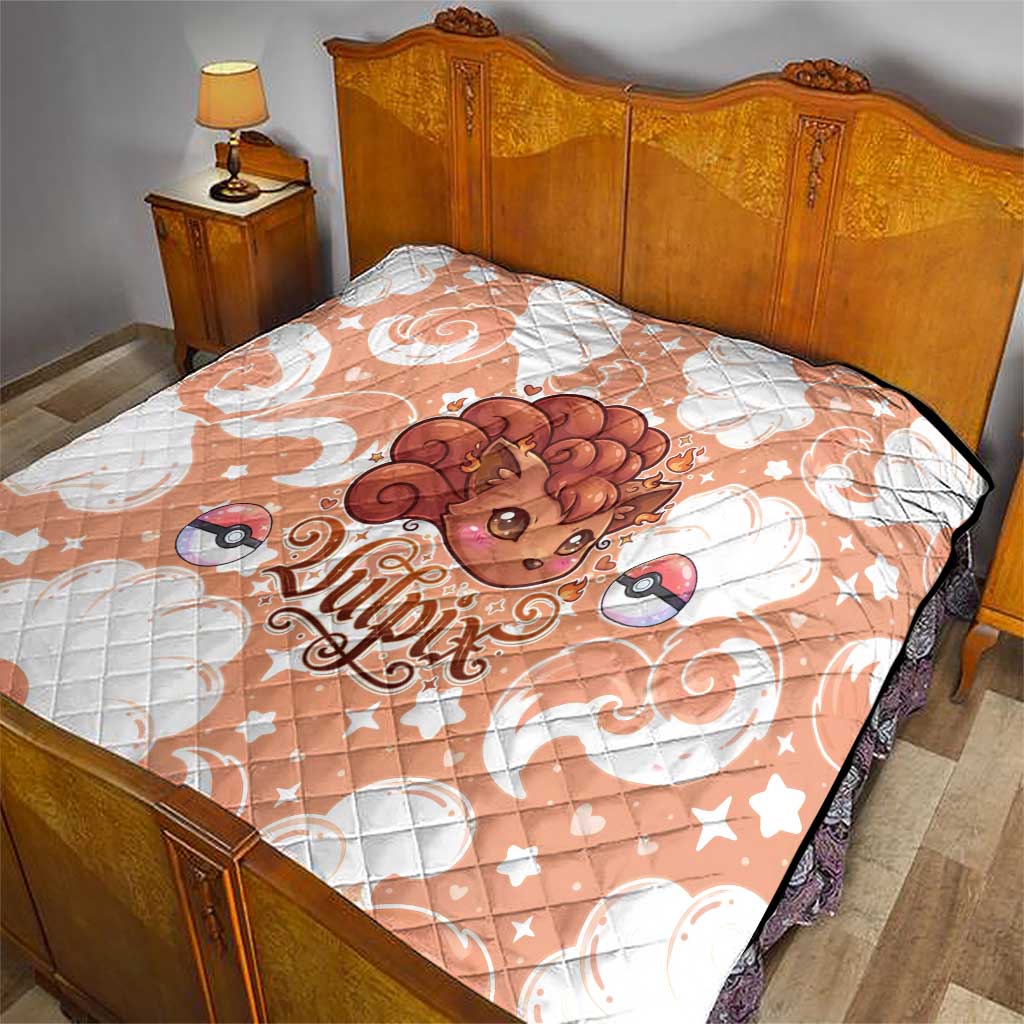 Vulpix Quilt Vintage Flame Swirl Art