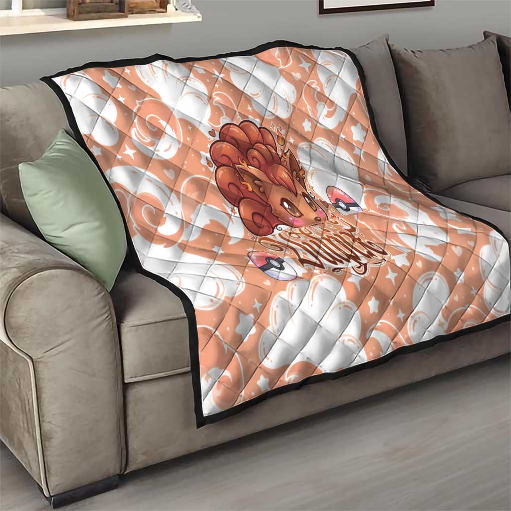 Vulpix Quilt Vintage Flame Swirl Art