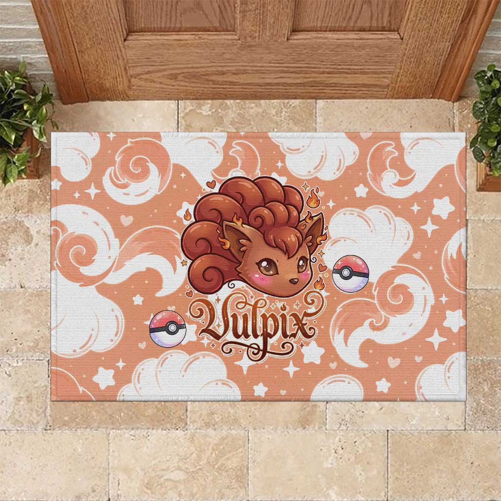 Vulpix Rubber Doormat Vintage Flame Swirl Art