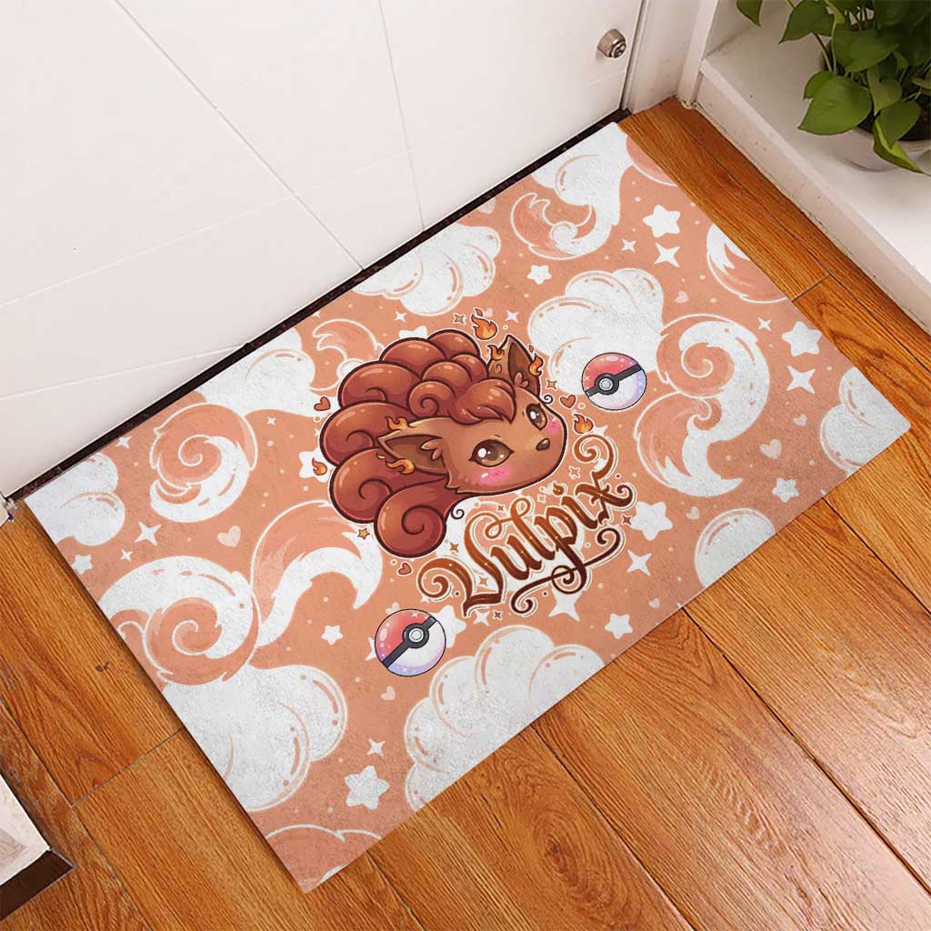 Vulpix Rubber Doormat Vintage Flame Swirl Art