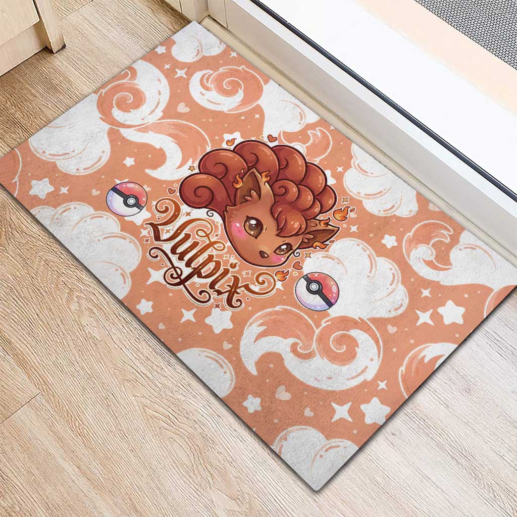 Vulpix Rubber Doormat Vintage Flame Swirl Art