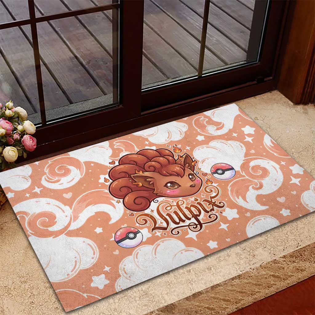 Vulpix Rubber Doormat Vintage Flame Swirl Art