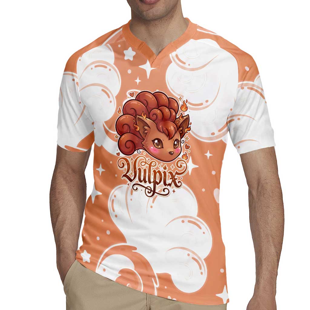Vulpix Rugby Jersey Vintage Flame Swirl Art