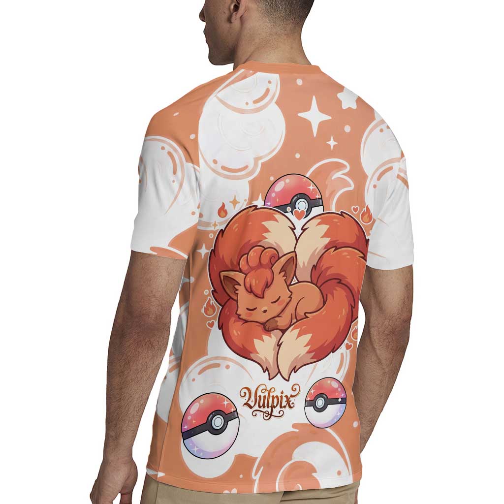 Vulpix Rugby Jersey Vintage Flame Swirl Art