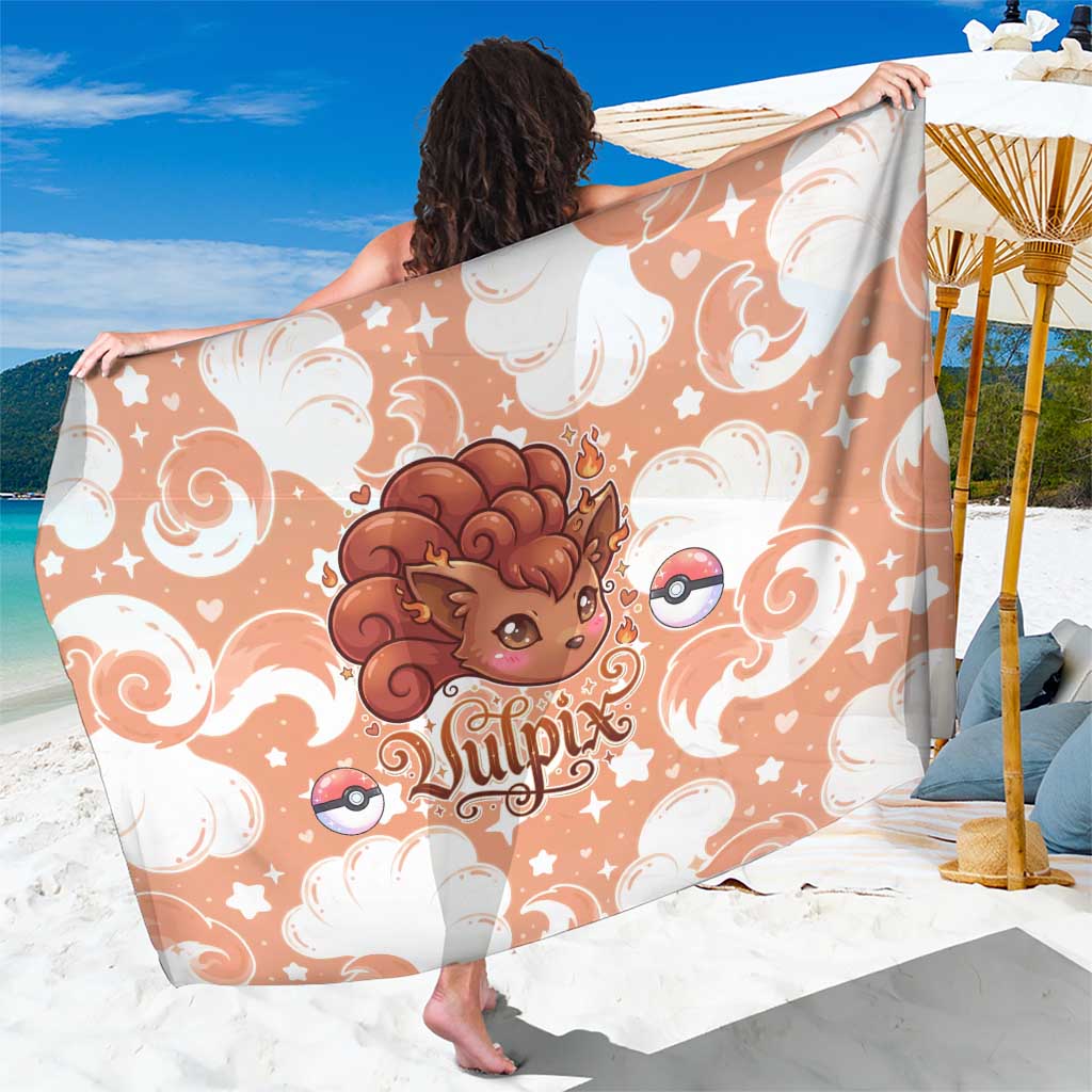 Vulpix Sarong Vintage Flame Swirl Art
