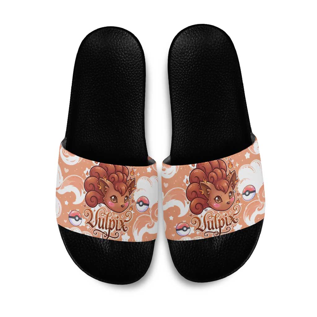 Vulpix Slide Sandals Vintage Flame Swirl Art
