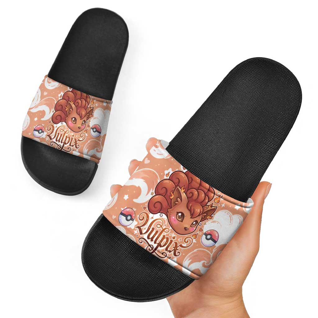Vulpix Slide Sandals Vintage Flame Swirl Art