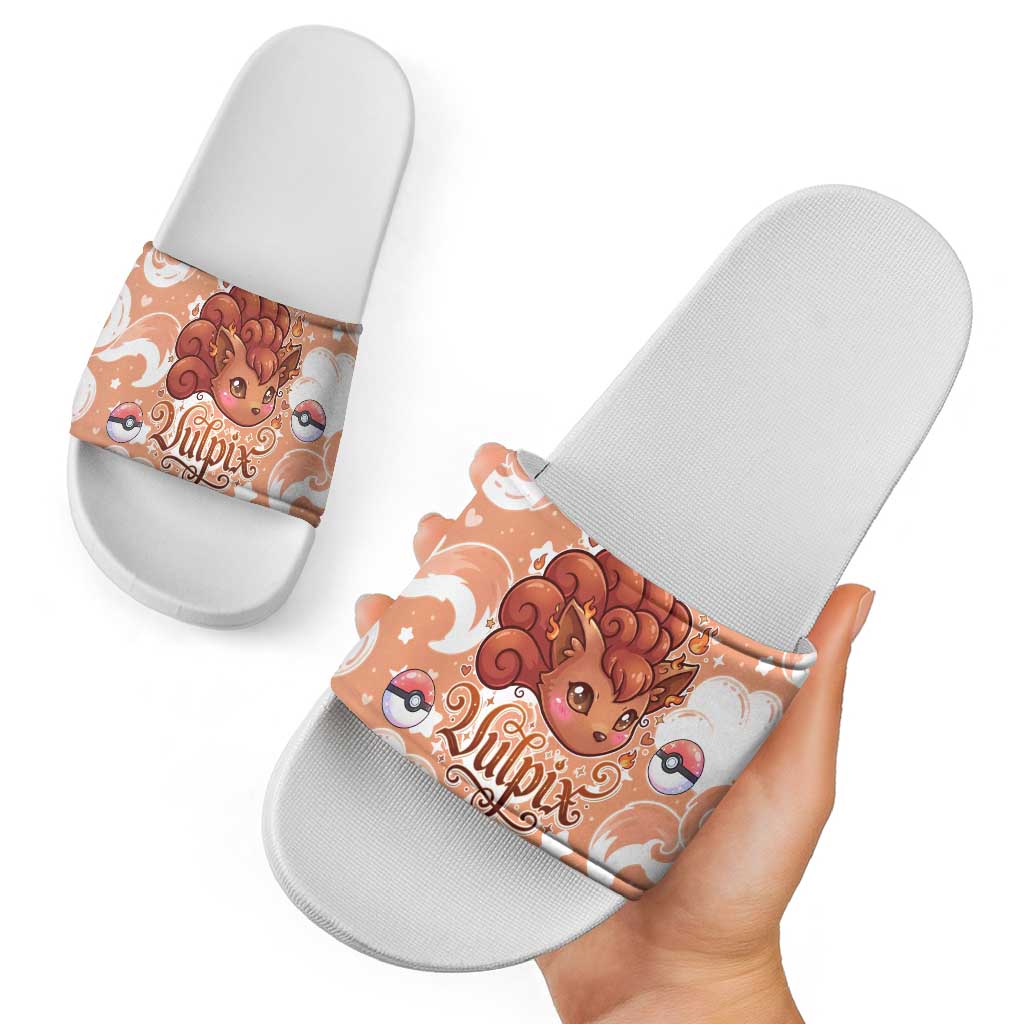 Vulpix Slide Sandals Vintage Flame Swirl Art