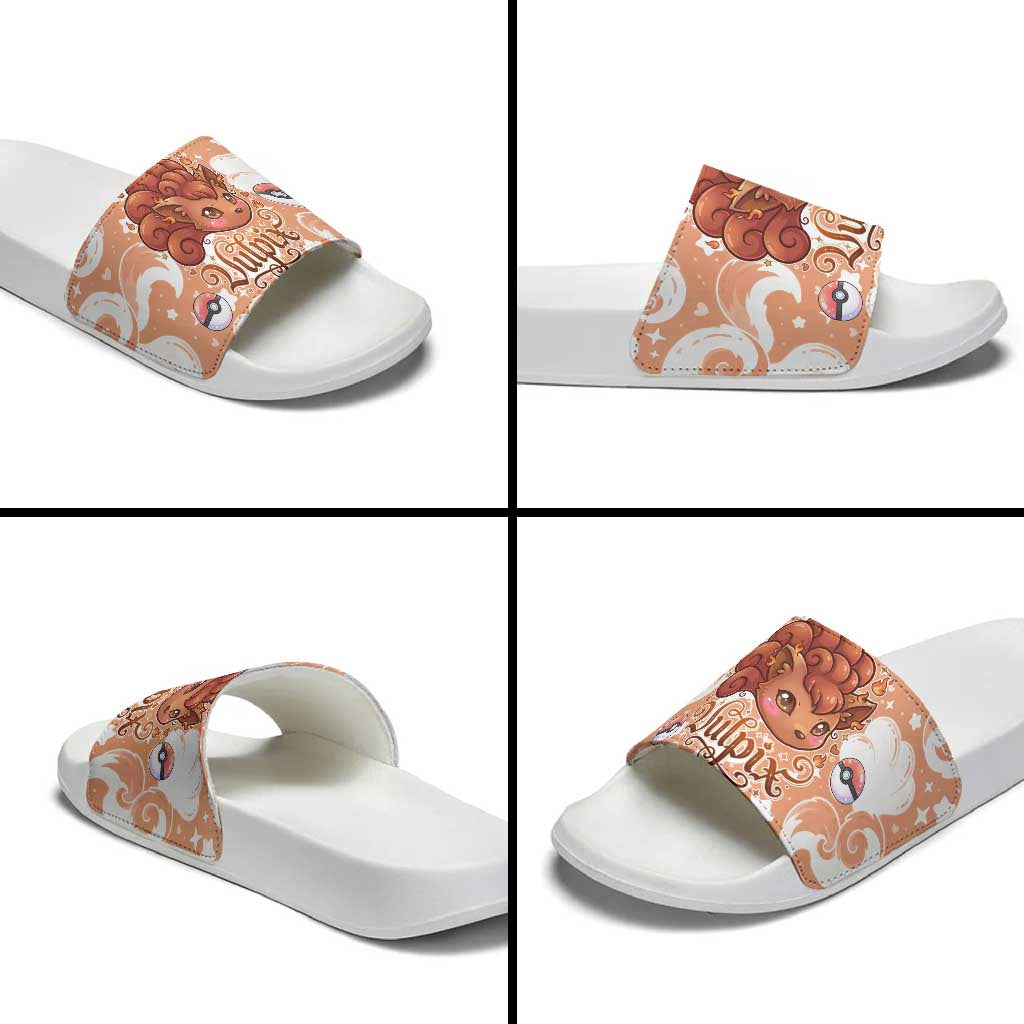 Vulpix Slide Sandals Vintage Flame Swirl Art