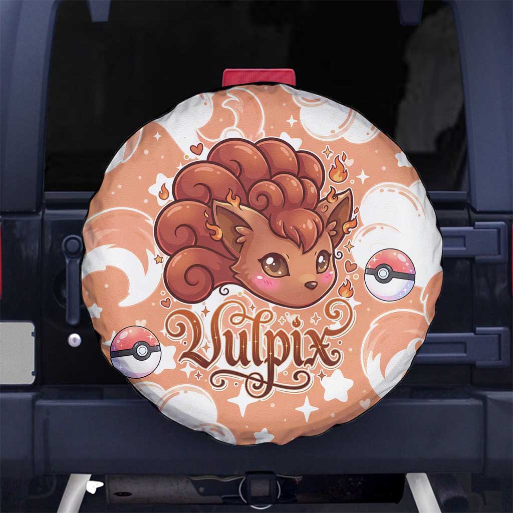 Vulpix Spare Tire Cover Vintage Flame Swirl Art