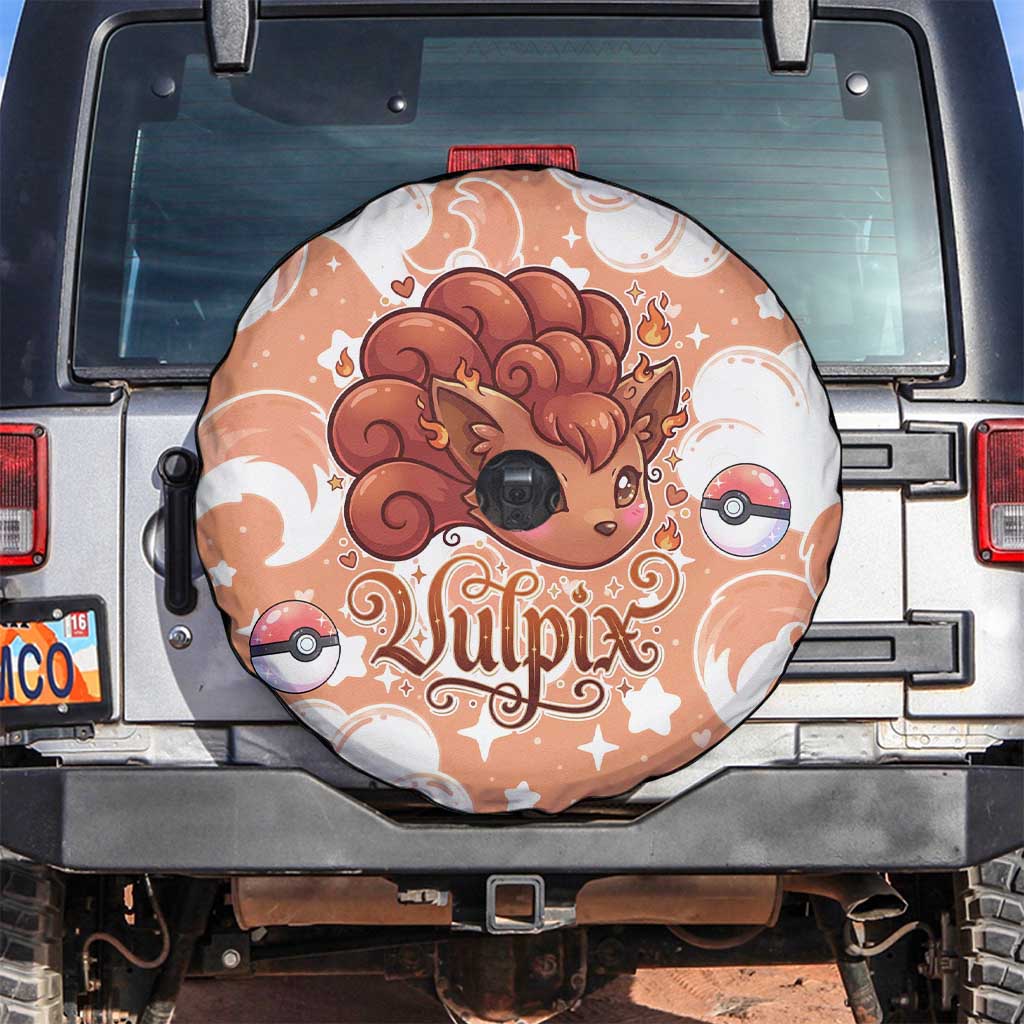 Vulpix Spare Tire Cover Vintage Flame Swirl Art